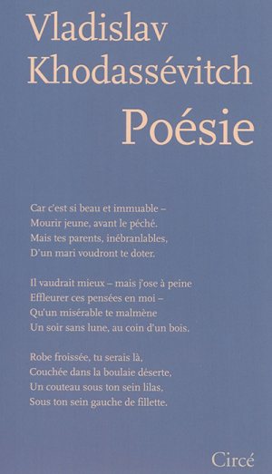 "Poésie" de Vladislav Khodassévitch